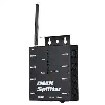 Optical Splitter 8 Channels DMX512 Wireless Distribution Amplifier for Party DJ Show Club Disco KTV Stage Light