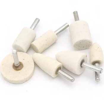 

5pcs White Chrome corundum Abrasive Stone Rotary Tool Column Bullet T-Shape Grinding Shape Wheel Head Polishing Accessories