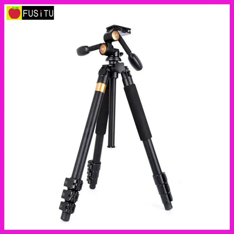 

QZSD Q620 Professional Aluminum DV Recorder Tripod For DSLR Camera Video Recorder 3-Way Tripod Head with Bag Max Bearing 20KG