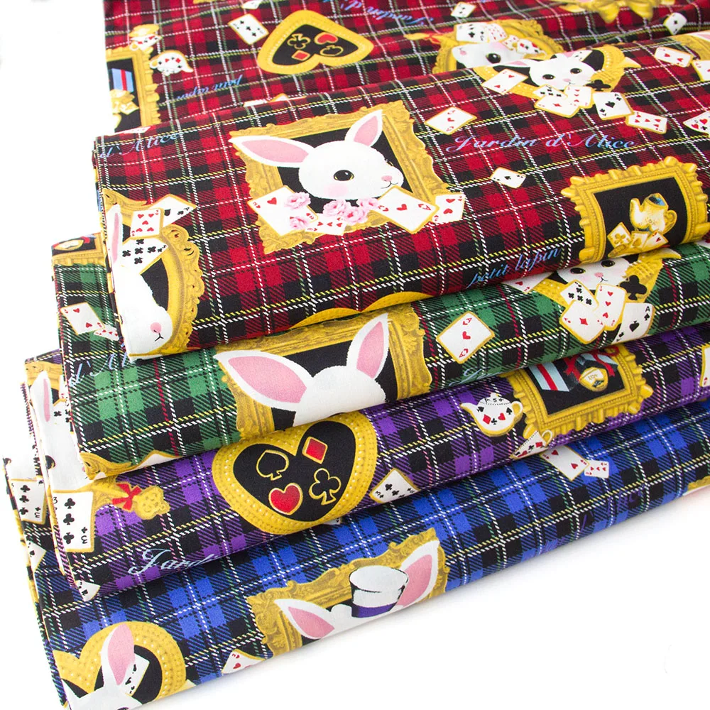 

50cm*110cm Japanese Patchwork Quilting Fabric for sewing Tilda Cloth Cotton Fabric Vintage Alice Pattern