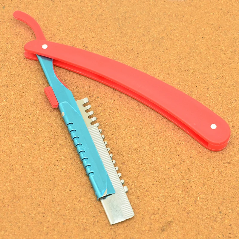 Meisha 1 шт. Мужская бритвенная бритва с 10 шт. лезвиями складной бритвенный нож для выскабливания бровей нож Safty бритвы для парикмахеров HC0010