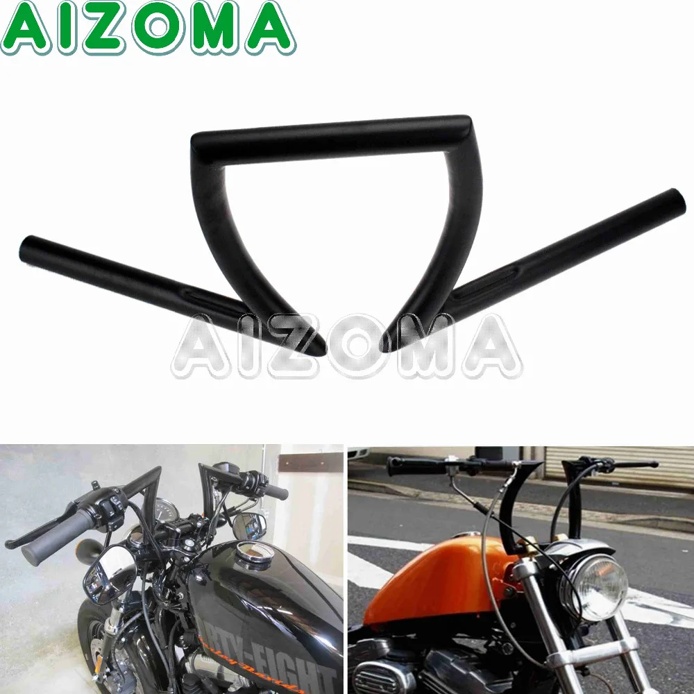 Универсальные 1 ''мотоциклетные рулевые рычаги 25 мм черный Драг Z-Bars ручка бар для Harley кафе, Рейсер, чоппер поплавок на заказ