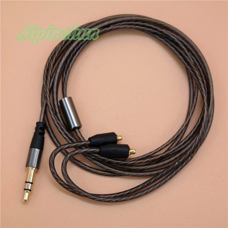 

Aipinchun 3.5mm Jack Replacement Silver-Plated MMCX Earphone Cable for Shure SE215 SE535 SE846 SE425 SE315 Headphone for Westone
