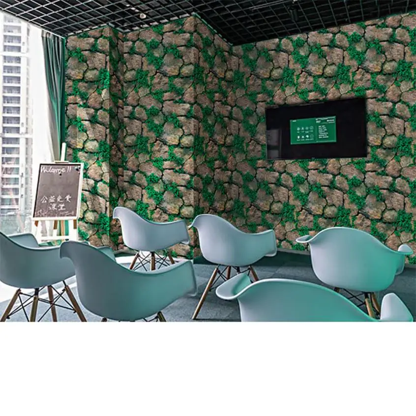 

3D Wall Paper Brick Stone Rustic Effect Self-adhesive Wall Sticker Home Decor 3D Chinese Mural Bedroom Wall Ceiling Living Room