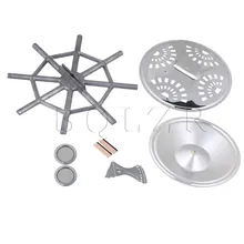 Yibuy Dobro Guitar Set Resonator Cones Soundhole Screens Bridge Saddle Tailpiece Set