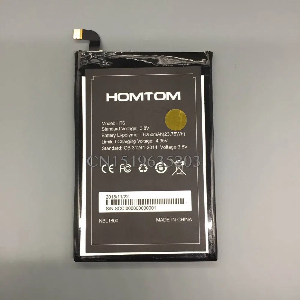 In Stock High Quality HOMTOM 6250mAh Mobile Phone Battery