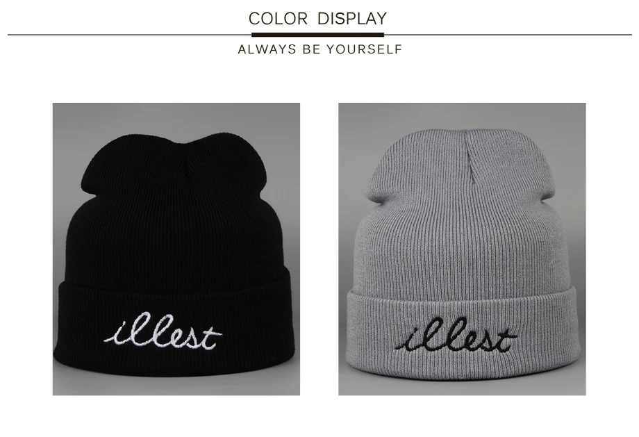 3ADK Unisex Beanies For Men Women Casual Simple Design Embroidery Words Winter Brand Fashion High Quality Knitted Hat