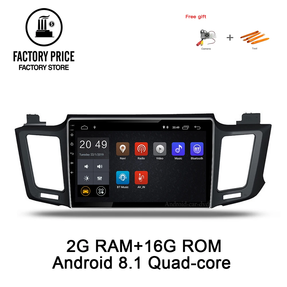 10 1 дюймовый Android 8 четырехъядерный gps навигатор головное устройство ips RAV4 2013 2014 2015