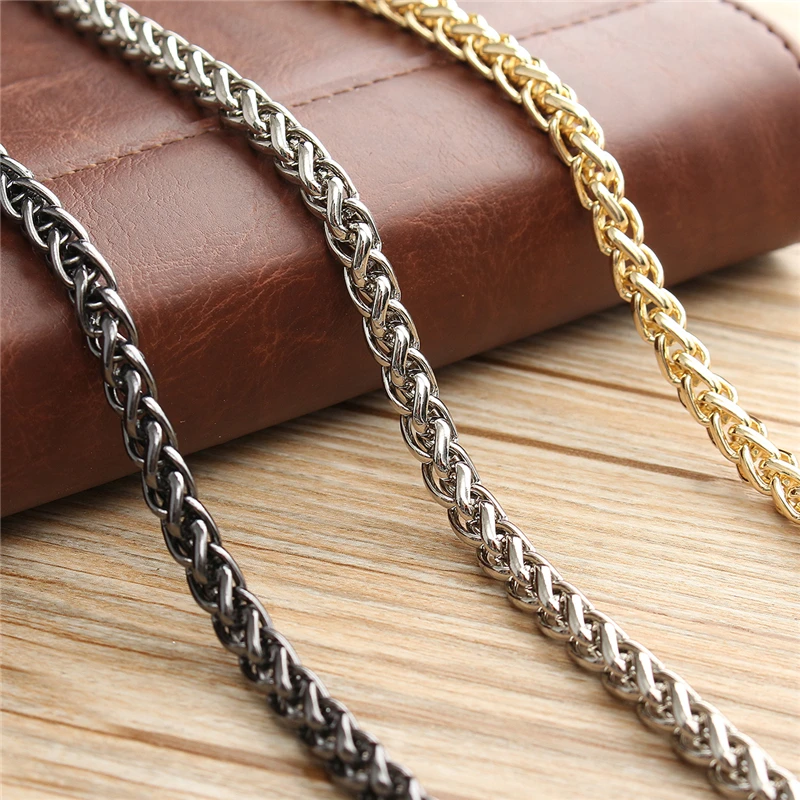 100cm Chain Bag Straps Metal DIY Strap Bag Parts Stainless Steel Crossbody Bag Replacement Long Belts Bands Gold Silver black 100cm Chain Bag Straps Metal DIY Strap Bag Parts Stainless Steel Crossbody Bag Replacement Long Belts Bands Gold Silver black