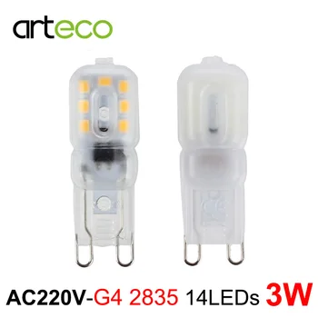 

AC 220V G9 LED Lamp 14LEDs SMD 2835 LED Lamp 3W G9 LED Spotlight Replace Halogen Lamp Chandelier Crystal Light