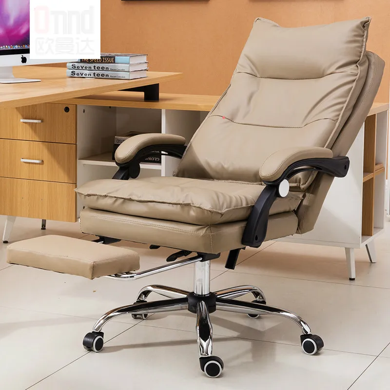 Подлинное кожаное офисное кресло массажная функция бытовой кожаный компьютерный стул PU поворотный подъемный игровой стул Silla Oficina