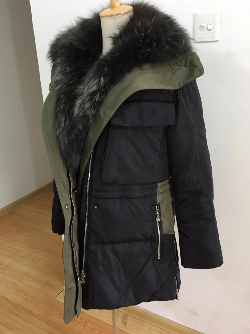 90% down coat 2018 new European real nagymaros collar down jacket women's winter great quality luxury down coat w880