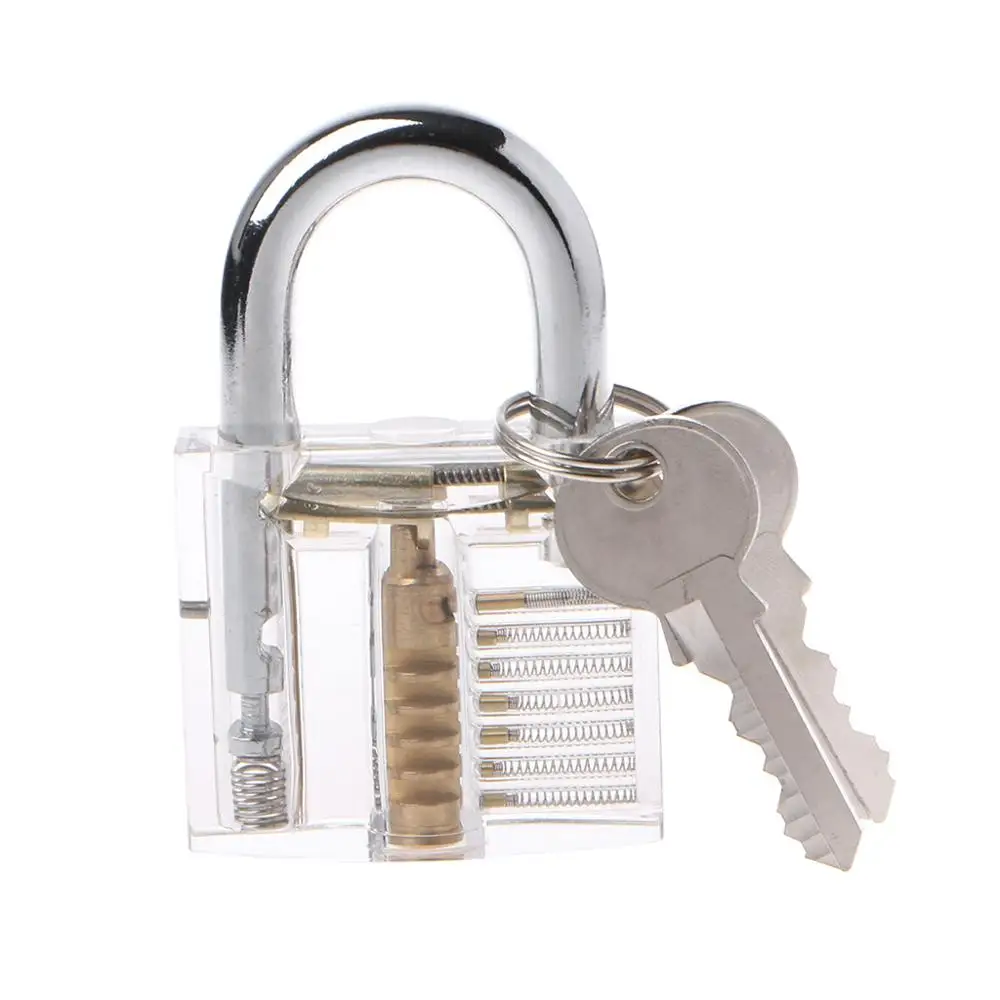

80mm/3.15" Transparent Cutaway Locks Inside View Practice Padlock Visible View Lock Training Skill Locks Keyed Padlock Locksmith