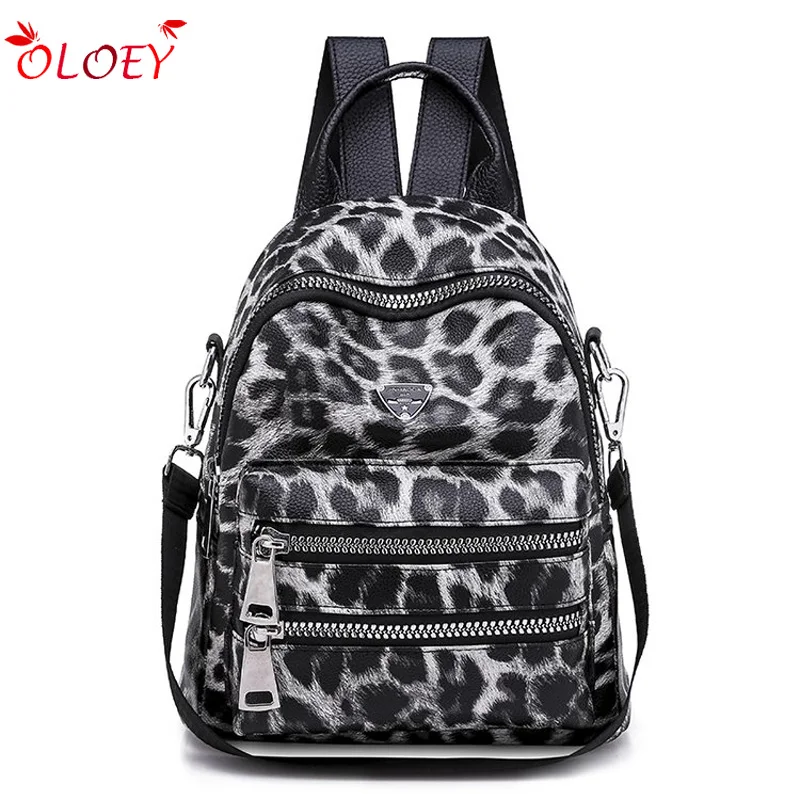 

Leopard Pattern Backpack Bag for Women 2018 Fashion School Book Backpack for Teenager Girl Daily Leisure Packbag Travel Backpack