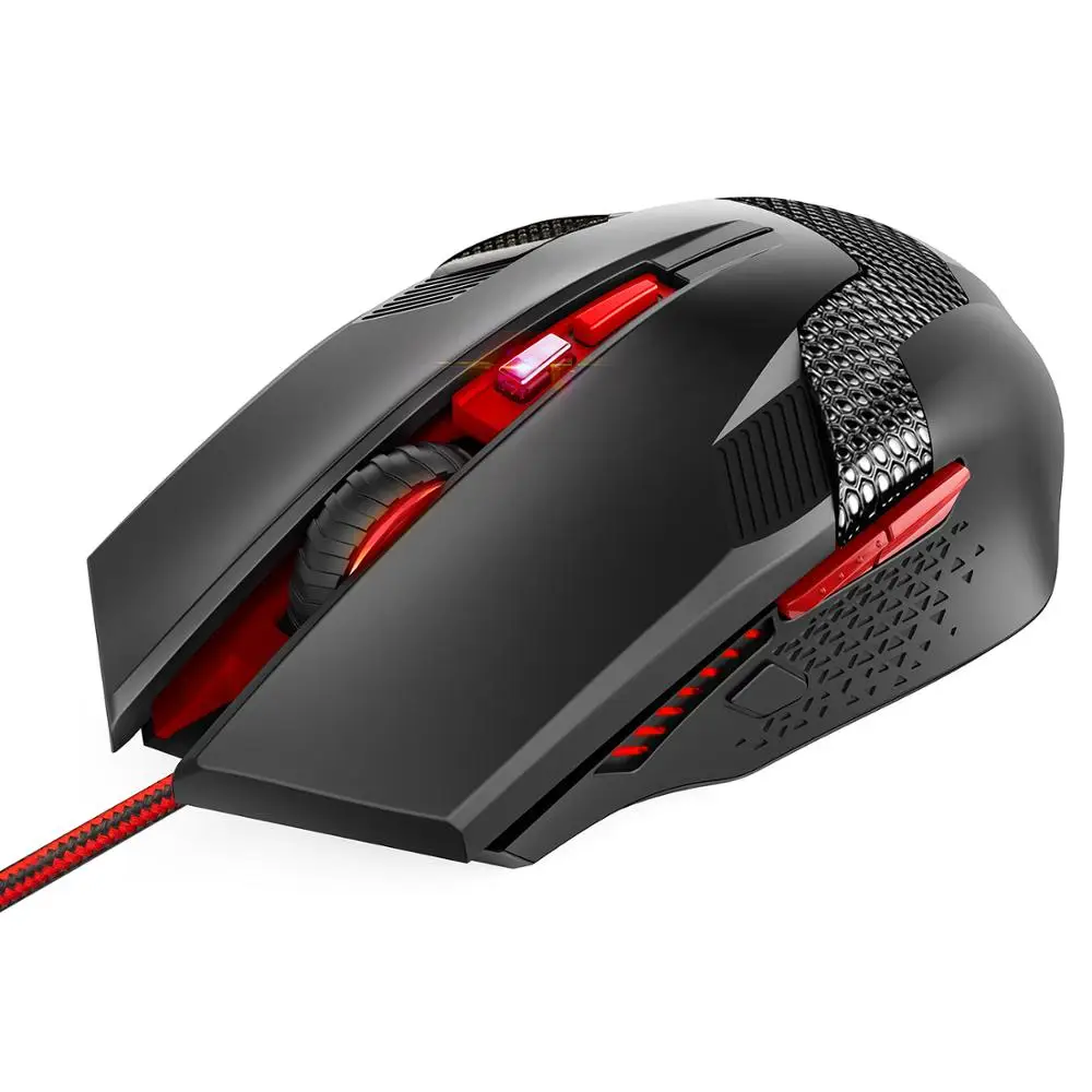 

TeckNet Raptor Gaming Mouse 2000 DPI 6 Button Extra Weight Optical Computer Mouse E-Sports USB PC Mouse For Computer Laptop