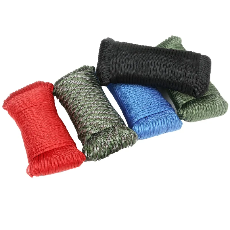 

550 Paracord Parachute Cord Lanyard Tent Rope Guyline Mil Spec Type III 7 Strand 50FT 100FT For Hiking Camping 2019 New