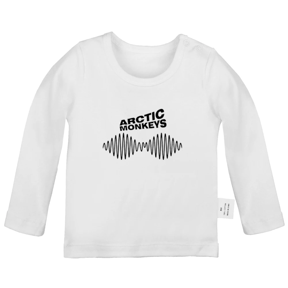 Силуэт BVB Ornate Horse Head Arctic Monkeys Radio; футболки для новорожденных; однотонные футболки с длинными рукавами для малышей
