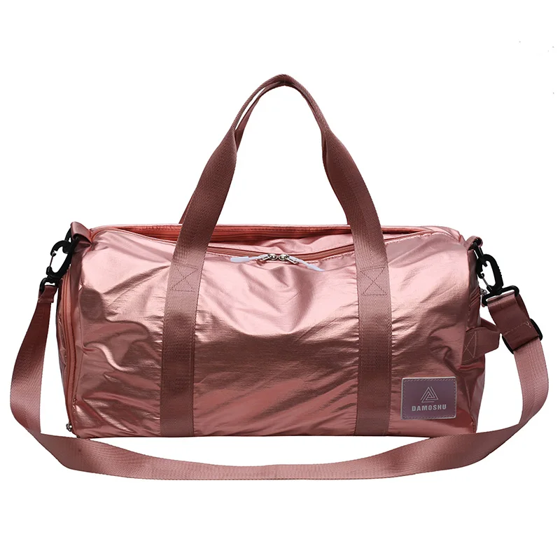 Розовые дорожные сумки, водонепроницаемые багажные сумки для йоги, для обуви, сухая влажная сумка для девочек, сумка на плечо для женщин, для тренировок, Weekender - Цвет: Розовый