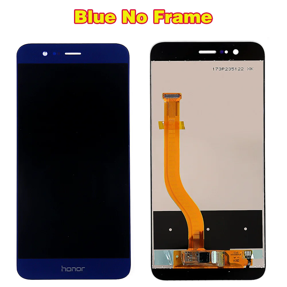 Huawei Honor 8 Pro ЖК-дисплей huawei V9 DUK-L09 DUK-AL20 сенсорный экран 5,7 дюймов дигитайзер сборка рамка бесплатные инструменты стеклянная пленка - Цвет: Blue Without Frame