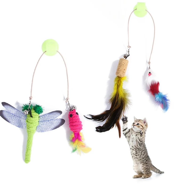 Bird Feather Interactive Playing Toy Cats Toy Pet Cat ...