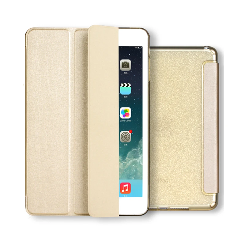 Чехол тройного сложения для iPad Mini 1/2/3 блестящая силиконовая Мягкая задняя крышка