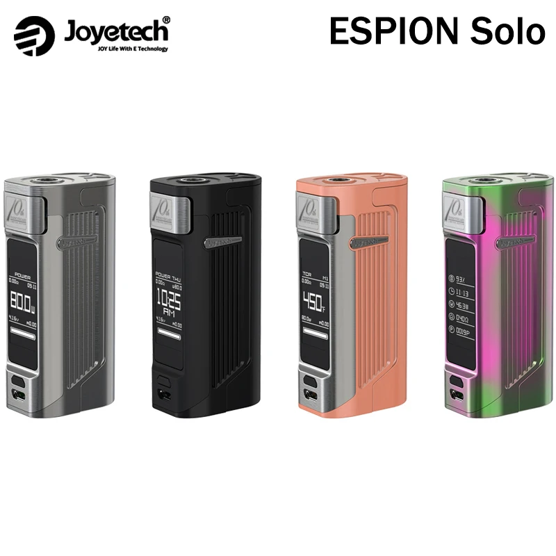 Original Joyetech ESPION Solo 80W Box Mod Vape Fits 18650 21700 Battery Support Procore Air Atomizer 4.5ml Witcher E Cig Mod 08