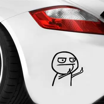 

Funny Cartoon Two Middle Finger Car Auto Sticker Laptop Motorcycle Decal Decor