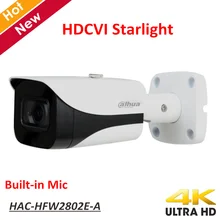 Dahua 4K Starlight HDCVI камера Смарт ИК купольная камера видео разрешение 8MP Встроенный микрофон IP67 коаксиальный камера HAC-HFW2802E-A