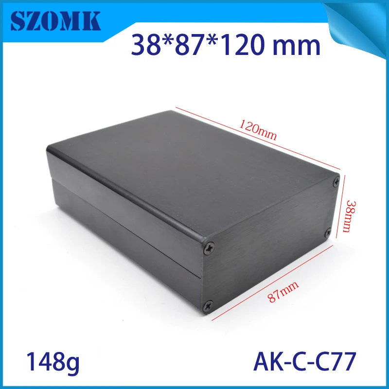 Szomk Custom Diy Extruded Aluminum Heat Sink Enclosure for inverter relay GPS tracker aluminum box audio display junction box (10)