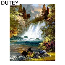 DIY,Full,Diamond Embroidery,nature waterfall,photo custom,Diamond Painting,Cross Stitch,3D,Diamond Mosaic,Decoration