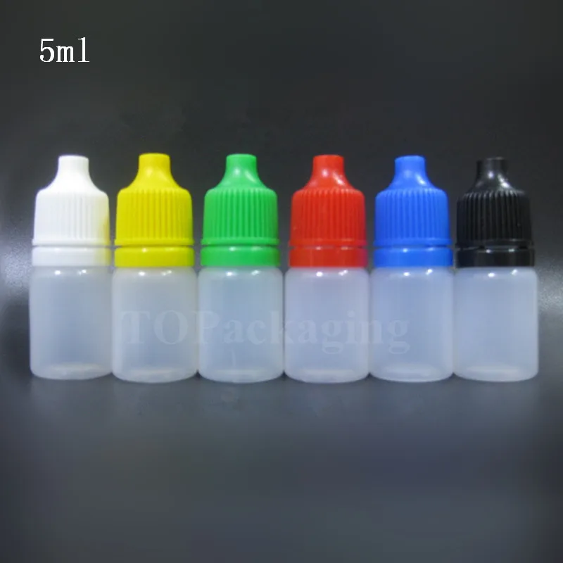 5ml Empty Plastic Extrudable Dropper Bottle Eye Drops Liquid Dispenser Small Squeezable Pressure Bottle With Tamper Evident Cap