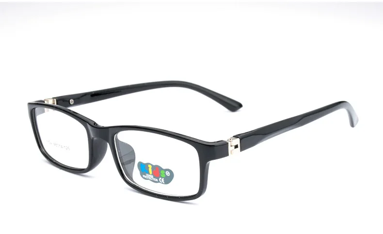 Оптические очки, оправа для детей, для мальчиков и девочек, близорукость, оправа для очков с линзами 0 градусов, простые зеркальные очки для детей, унисекс, 8804 - Цвет оправы: c01 Bright Black