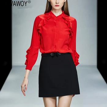 

Spring Fashion Woman Blouses 2020 Vintage Office Korean Silk Blouse Women Tops Elegant White Shirt Camisas Mujer EGBR19C1008