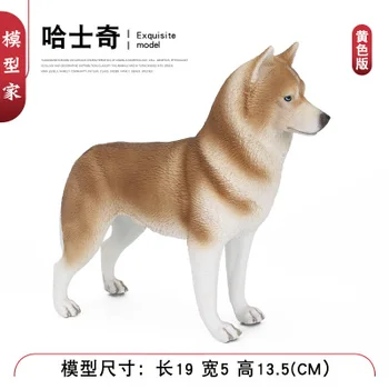 

Large solid children model animal toy dog husky Siberian sled dog model frame statue home decoration wedding