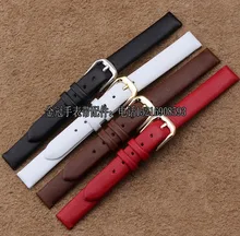 Gros Enfant Femmes Bracelets, 6mm 7mm 8mm 10mm Bande de Montre De Courroie Ceinture, lisse Poli acier boucle fermoir Noir Brun Rouge Blanc