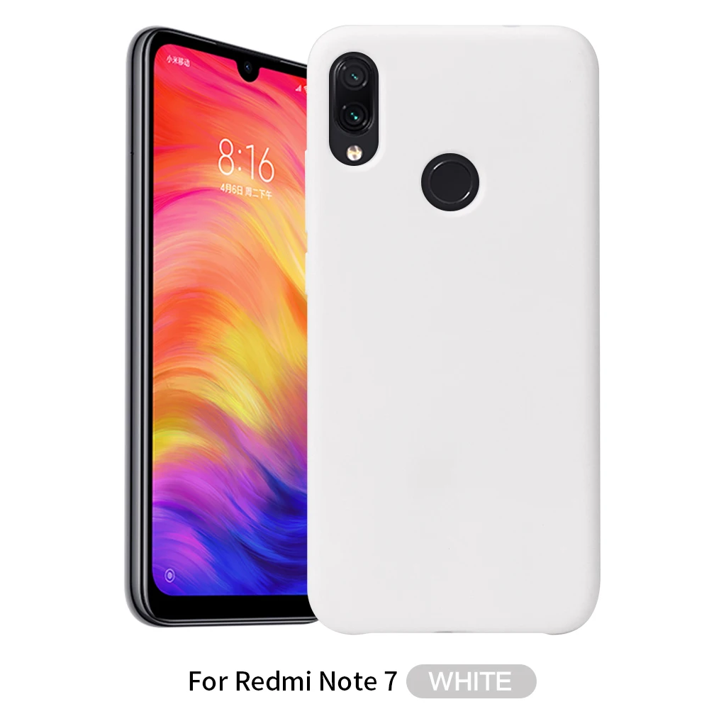 Чехол для телефона Redmi Note 7, чехол для Xiaomi Redmi Note 7, однотонный силиконовый чехол для Redmi Note 6, 7 Pro, чехол для Xiaomi