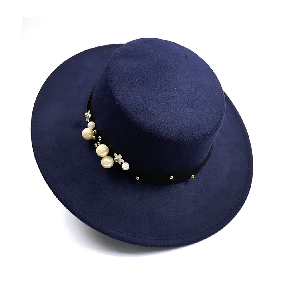Жемчужная женская шляпа, винтажная модная черная фетровая шляпа, фетровая шляпа для мужчин, сомбреро, котелок, церковная шляпа Трилби для женщин, Gorra Mujer