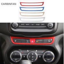 Интерьерный Декор стикер центр аварийный выключатель света рамка Крышка отделка наклейка для Jeep Renegade аксессуары C515