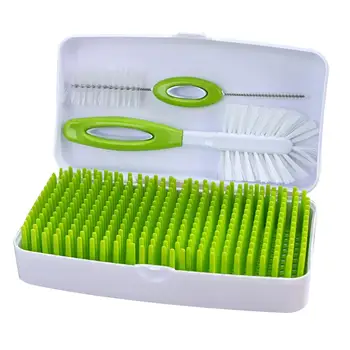 

Portable Folding Lawn Bottle Rack Drying Rack Brush Bottle Cleaning Kit Pacifier Cleaning Stick Bottle Holder Baby Care In Stock