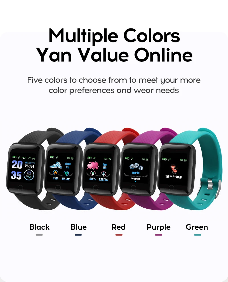 MAFAM 116 Plus smart watch men women android IOS waterproof smartwatch whatsapp fitness tracker smart band blood pressure watch