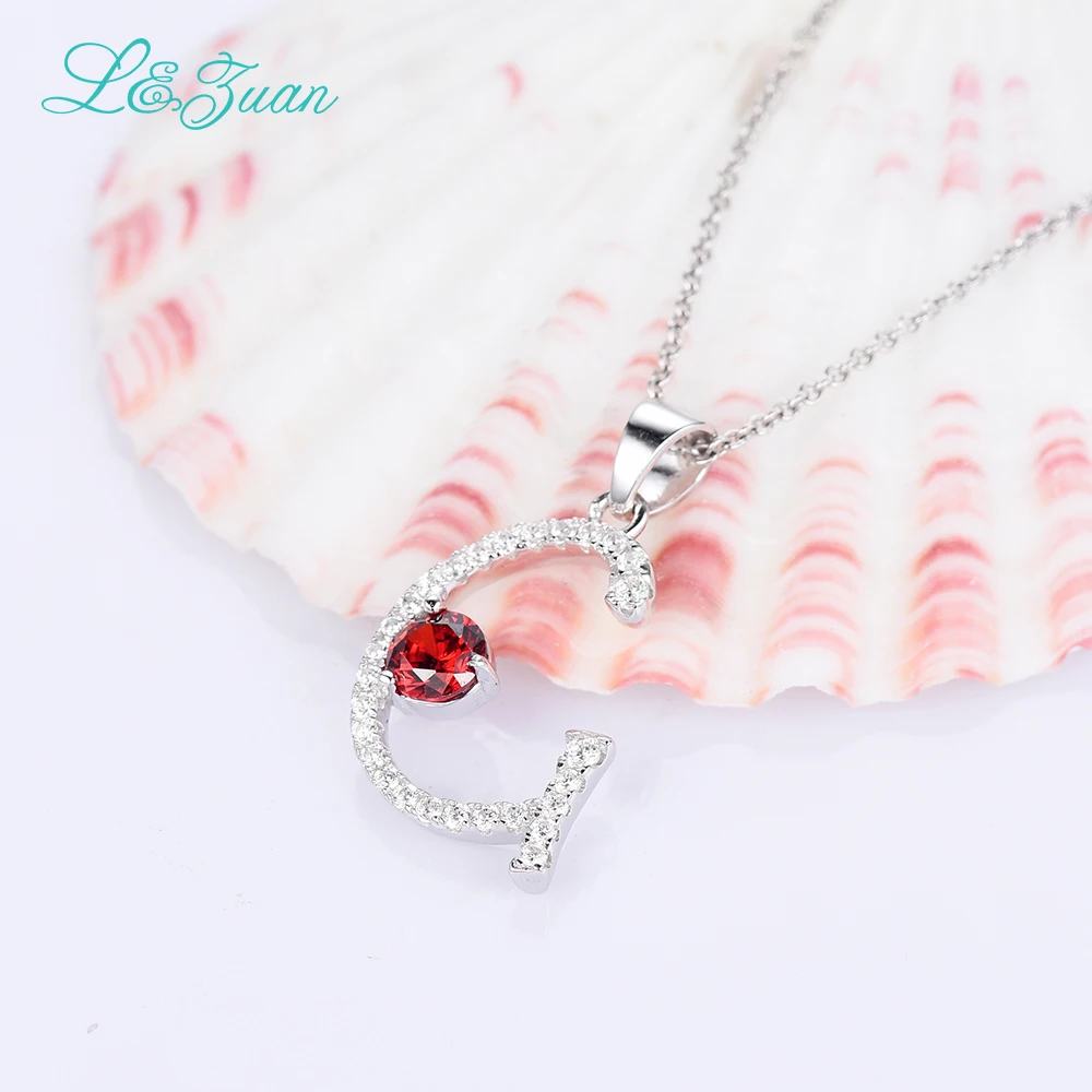 L & Цзуань 925 серебро 1.16ct драгоценных камней очарование г Кулон Цепочки и ожерелья