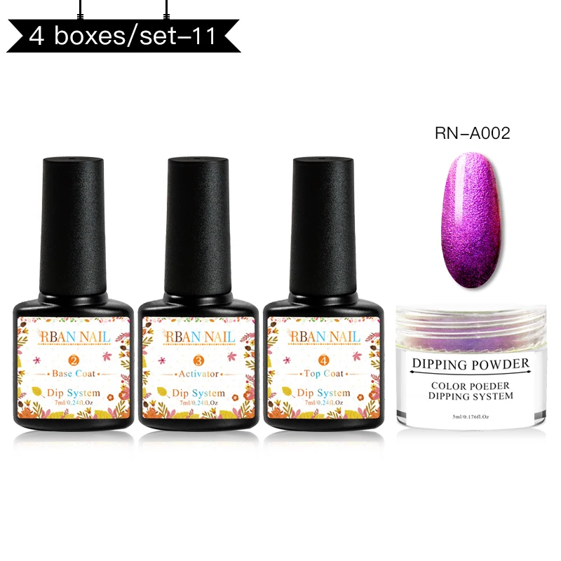 XZH03559 RBAN NAIL 5 мл пудра Хамелеон система погружения без лампы лечение натуральный сухой лак с зеркальным эффектом дизайн ногтей Маникюр украшения - Цвет: XZH03559