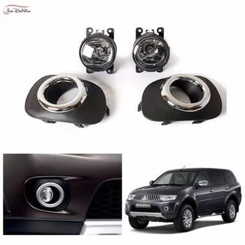 

JanDeNing Car Fog Lights for MITSUBISHI Pajero SPORT 2010~2014 Clear Halogen bulb H11 Front Fog Lights Bumper Lamps Kit