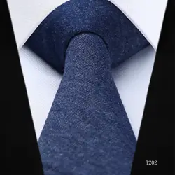 6 см однотонные 2.36 "хлопок тощий Жан галстук для Для мужчин Свадебная вечеринка тонкий Gravatas corbatas узкий Тканые Классический Для мужчин