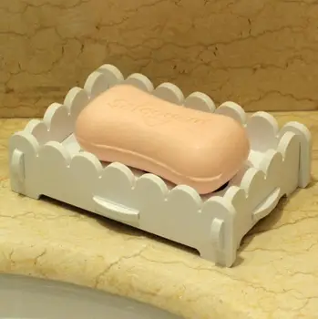 

Free shipping high quality fashion modelling soap dish soap box simple style white color pvc material