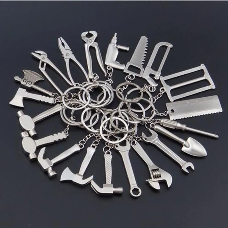 Wholesale 50Pcs Creative Mini Tools Keychain Simulation Survival Kit