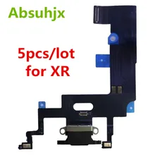 Absuhjx 5 шт. зарядный порт гибкий кабель для iPhone XR XS Max зарядное устройство USB док-станция Conector гибкий кабель A1921 A2101 a1984