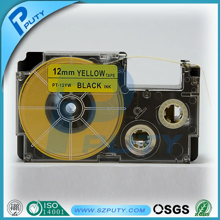 

compatible Black on Yellow XR-12YW 12mm label tapes for EZ label printers