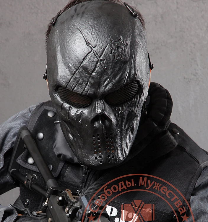 

Black God Tactical Masks Games Halloween Combat Military Wargame Paintball Cap Airsoft Skull Protection Full Face Mask Helmet