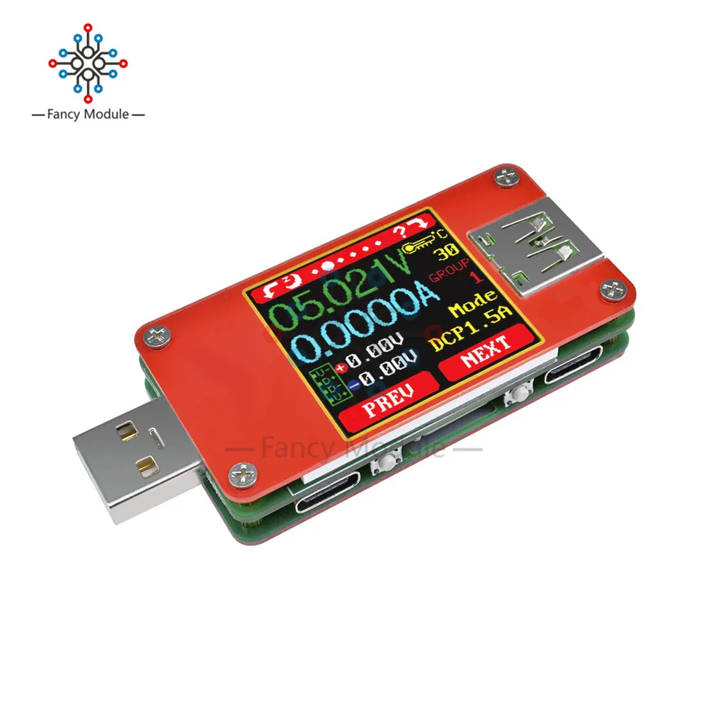 

UT25 LCD USB Tester Type-C Micro USB Voltage Current Watt Meter Multi-functional Detector Voltmeter Ammeter Replace UM25 Tester